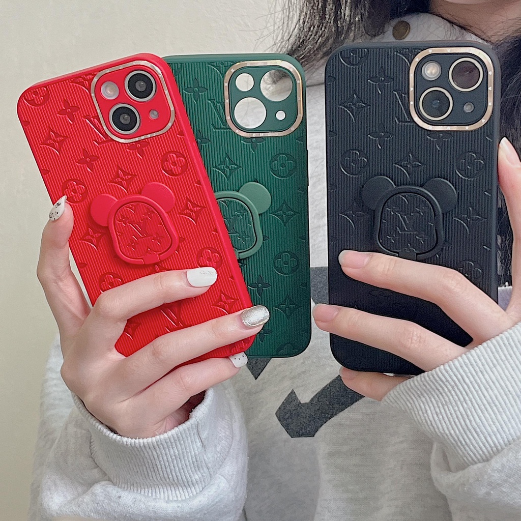 Ốp điện thoại da in hoạ tiết LV cho iphone 13 12 11 Pro Max X XS XR Xs MAX 7 8 plus