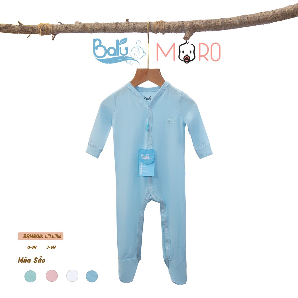 BODY DÀI TAY/BODY LIỀN TẤT CÀI GIỮA SỢI TRE ORGANIC BARU BABY