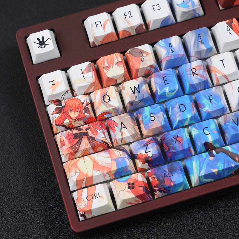 Kotori Itsuka Keycap Cherry Profile DATE A LIVE Theme Anime PBT Dye Sub Bàn phím cơ học Keycap