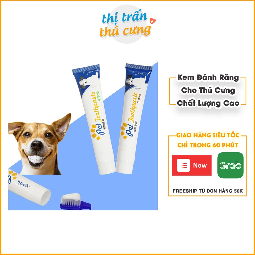 Bộ kem đánh răng kèm bàn chải cho thú cưng chất lượng cao