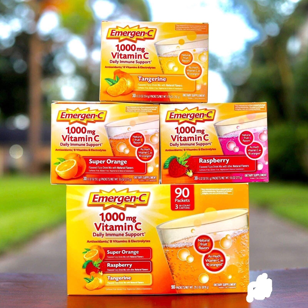 Bột hòa tan Vitamin C tăng đề kháng Emergen-C 1000mg Vitamin C