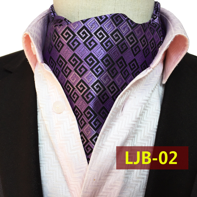 Cà vạt Ascot phối Tuxedo hình nơ đôi phong cách Hong Kong lịch lãm cho nam đi tiệc/làm quà tặng