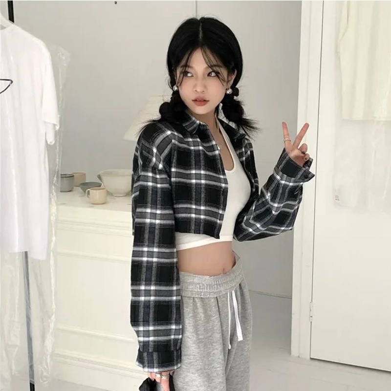 Áo Sơ Mi Tay Dài Dáng Rộng Họa Tiết Kẻ Sọc Thời Trang Sang Trọng Cho Nữ