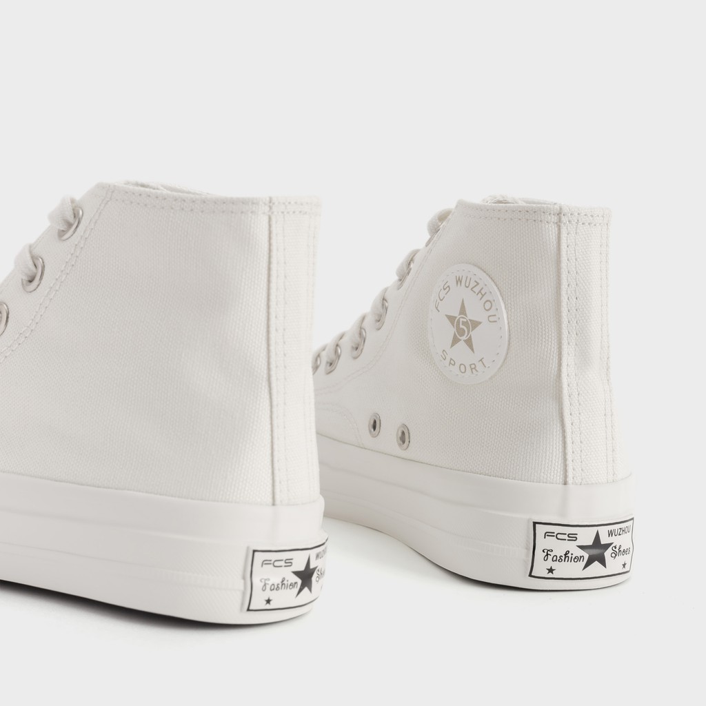 Giày Thể Thao Nữ  Sneaker Cao Cấp  Trơn Cổ Cao 3P - 09 - GSK377 | BigBuy360 - bigbuy360.vn