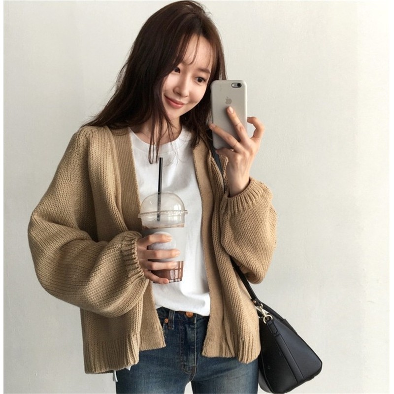Áo Khóac Cardigan Len Không Cúc Phom Rộng Phong Style Hàn Quốc - MSP T34 | BigBuy360 - bigbuy360.vn