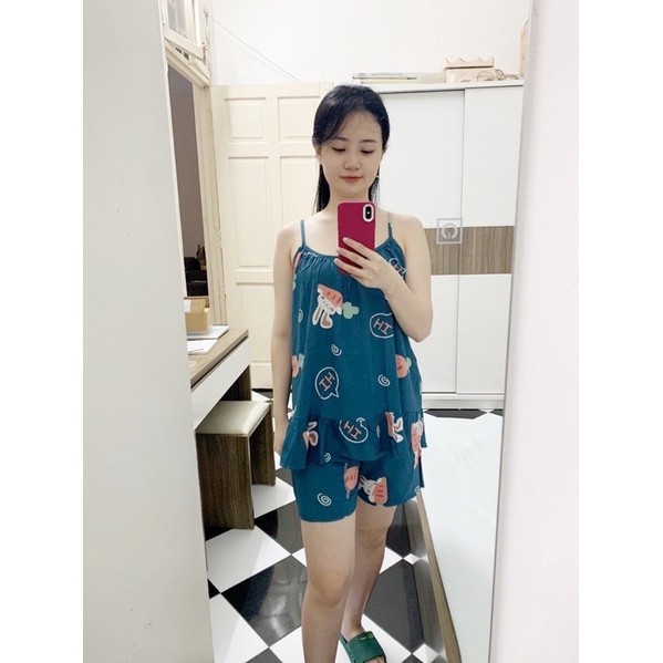 Set Quần Áo Bầu mùa hè vải lanh tole mềm mịn mát freesize 65kg MEYBE