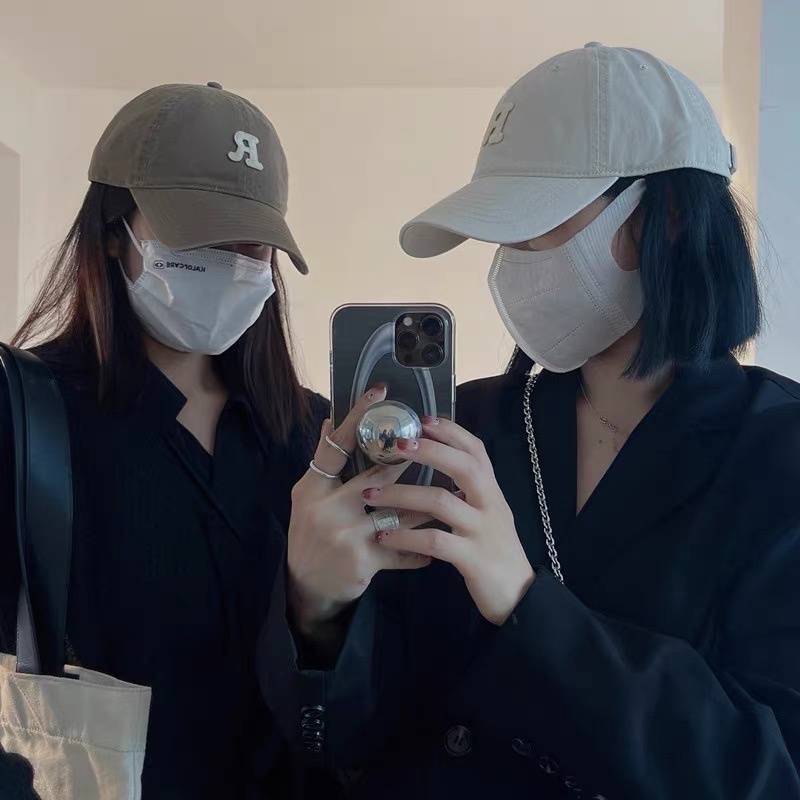 Mũ lưỡi trai MG STUDIO thêu chữ R thời trang