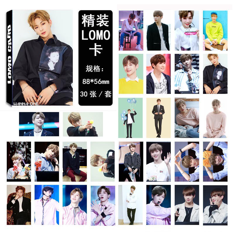 Hộp 30 lomo Wanna one, Park Jihoon, Lai Kuanlin, Kang Daniel