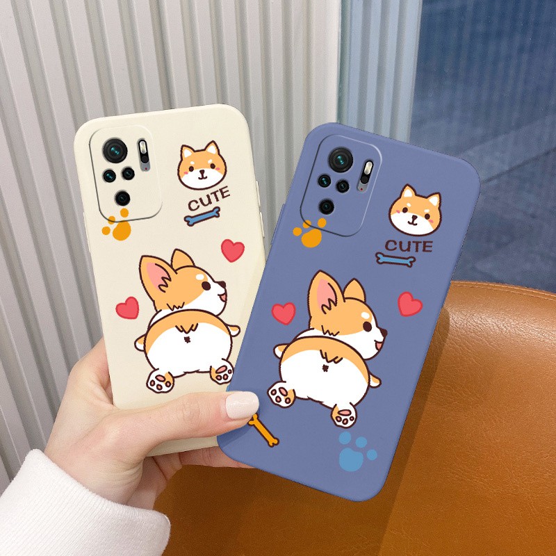 Ốp Điện Thoại Mềm Chống Sốc Hình Corgi Cho Xiaomi Redmi Not 10S 10 Pro Max 4G 5G 9 9s 9T Pro Max