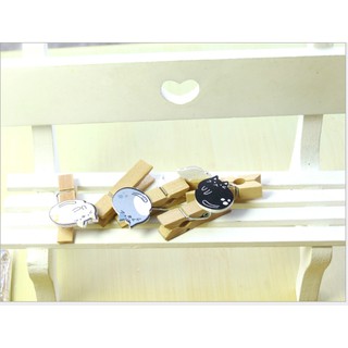 Bộ kẹp gỗ mèo mập