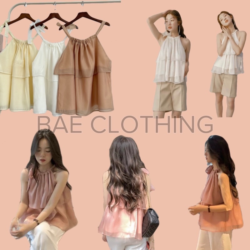 ÁO YẾM TƠ 100 thiết kế cột dây sexy quyến rũ chất vải organza sang trọng diện đi lễ tiệc hẹn hò style ullzang hàn quốc