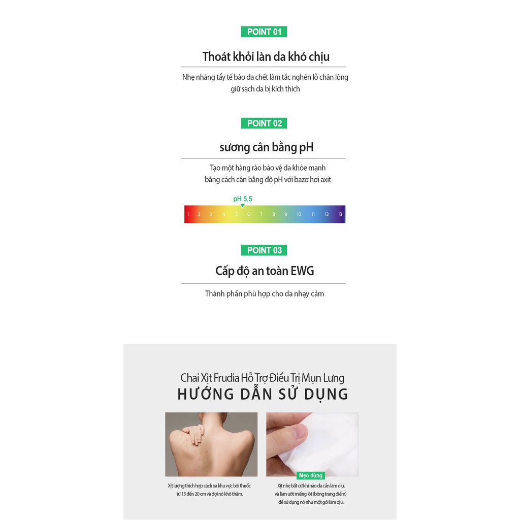 [Mã FMCGMALL -8% đơn 250K] [TẶNG 66K] Chai Xịt Mụn Lưng Frudia Whats Wrong? Help AC Clear Body Mist 150ml | BigBuy360 - bigbuy360.vn