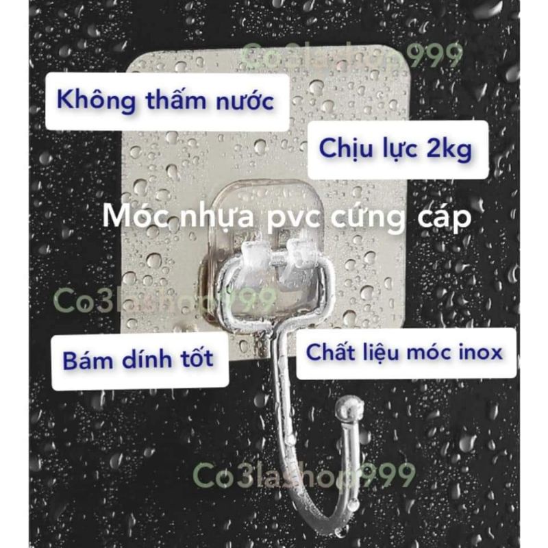 Móc sắt dán mạ inox treo vật dụng gia đình xoay 180 độ