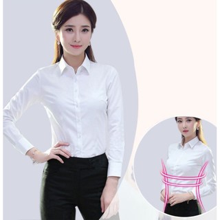 Áo Sơ mi Trắng trơn Dài tay Unisex
