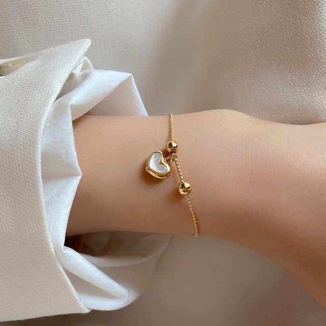dây chuyền nữ Hàn Quốc Hình trái tim bằng thép không gỉ Nữ bằng thép không gỉ Vòng cổ bằng titan Trang sức thời trang thanh lịch