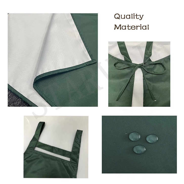 Tạp Dề Vải polyester Mềm Thoáng Khí Chống Thấm Nước Có Khóa Kéo Dành Cho Nam Và Nữ