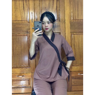 Bộ nữ kate cột nơ