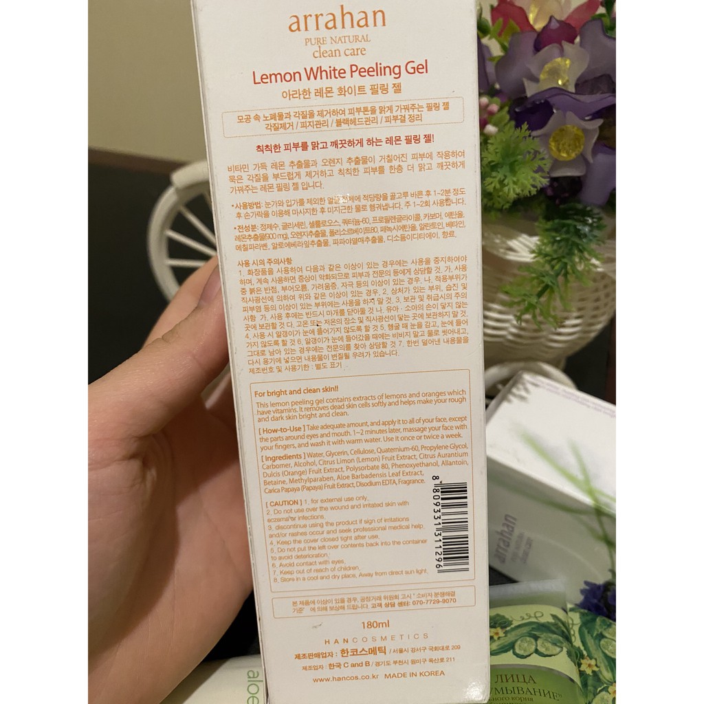 Gel tẩy da chết Arrahan Lemon Peeling Gel