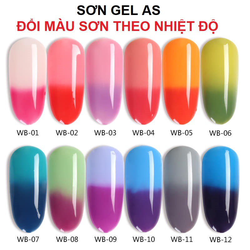 Sơn Gel AS | Mã WB| Đổi Màu Theo Nhiệt Độ