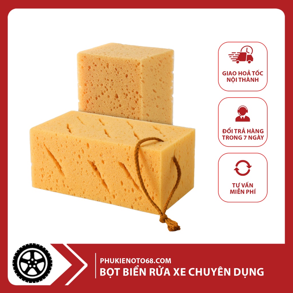 Miếng bọt biển rửa xe hơi đa năng chuyên dụng, rửa xe sạch.