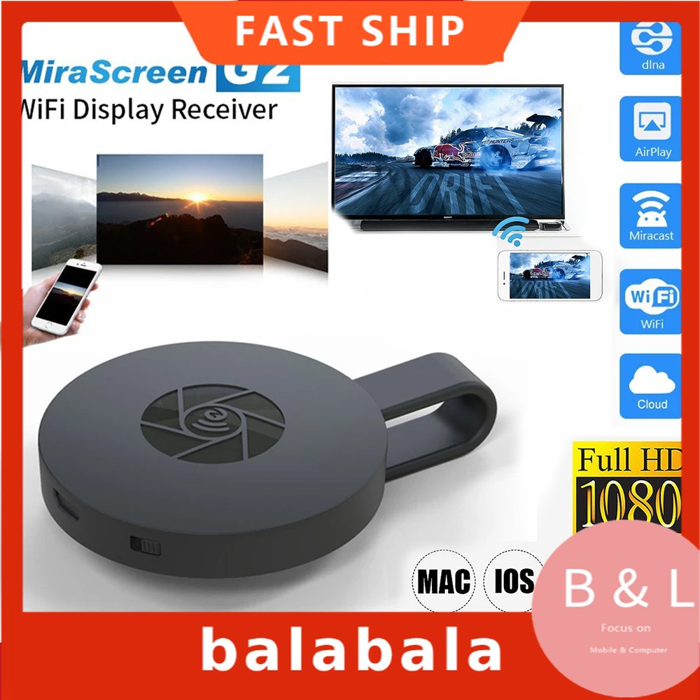 Mirascreen Thiết Bị Chuyển Đổi Không Dây G2 Miracast Tv Hdmi Dongle Hd Hỗ Trợ Ios Android Dlna Airplay