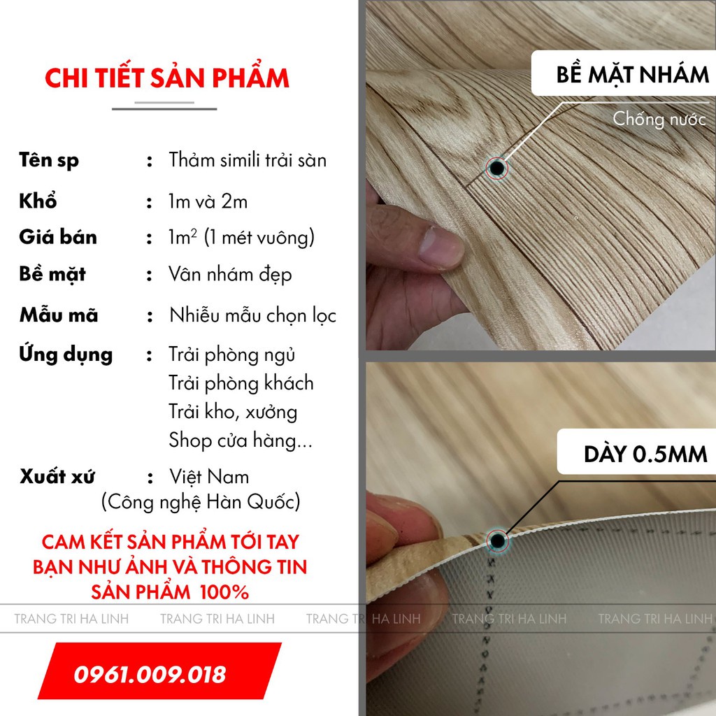 Simili trải sàn vân gỗ nhám PVC , thảm nhựa dán sàn giả gỗ nhiều màu đẹp trải phòng ngủ, phòng khách, kho hàng