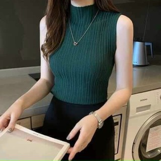 Áo len tăm đúc sát nách cho nữ