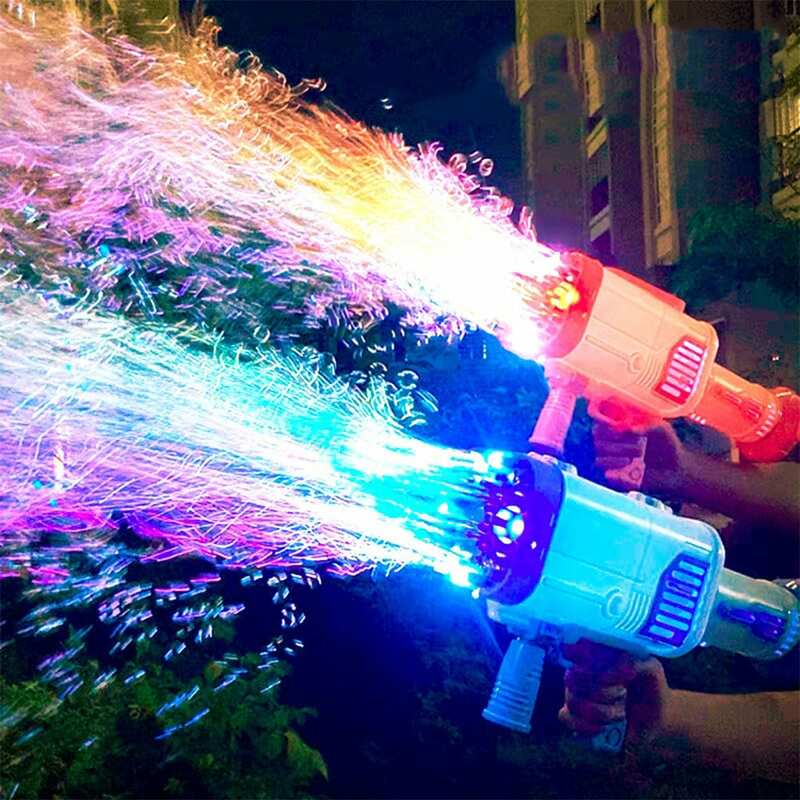 Súng bắn bong bóng, súng phun bong bóng 32 nòng có đèn siêu hot