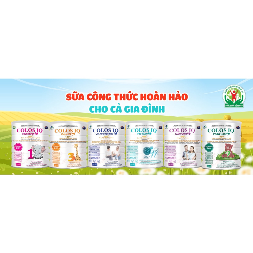 Sữa DINH DƯỠNG COLOS IQ CƠ-XƯƠNG-KHỚP  900G
