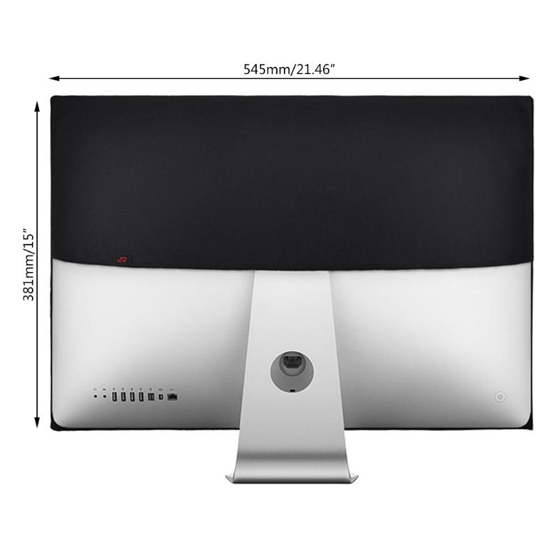 Bao Da PU Màu Đen Chống Bụi Chống Nước Có Ngăn Đựng Thẻ Và Túi Cho Apple iMac Macbook 21/27 Inch