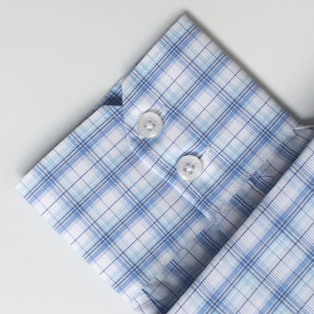 Áo sơ mi nam tay dài vạt bầu Slim Fit Tencel Vĩnh Tiến 290 - G070