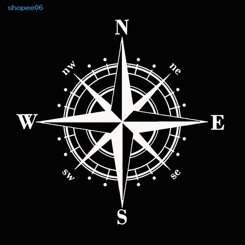 Miếng dán trang trí xe hơi hình la bàn độc đáo sáng tạo