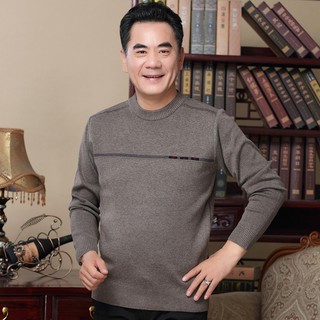 Áo Len Nam Trung Niên Cổ Tròn Dài Tay Cho Bố Chất Dày Đẹp Nhiều Màu DYACI A10