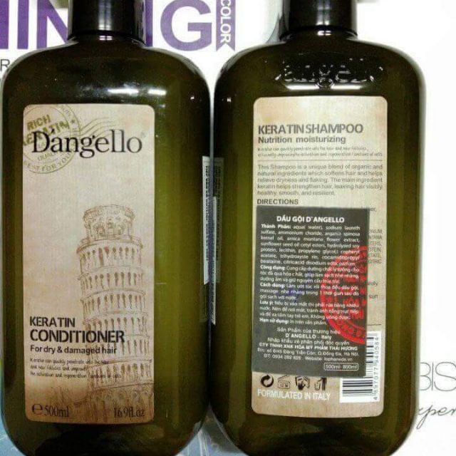 Cặp Gội Xả DANGELLO siêu mềm mượt