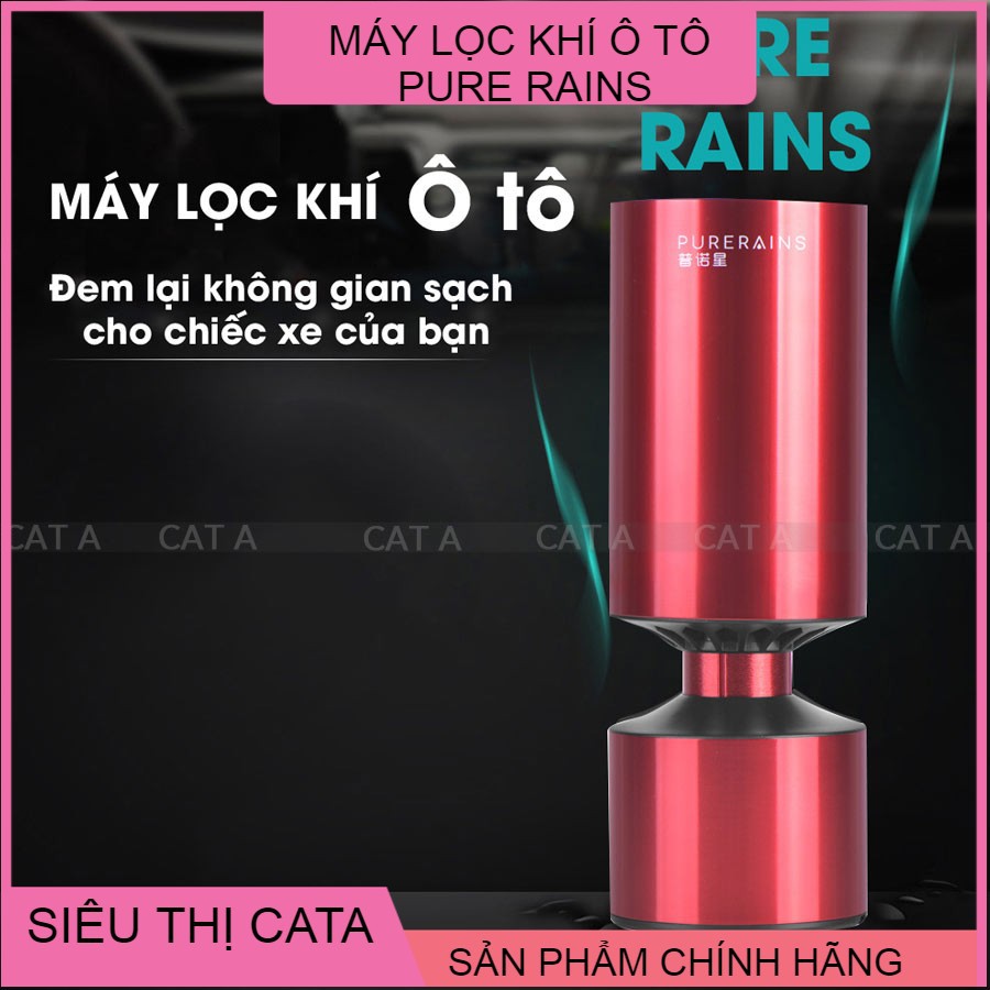 Máy lọc không khí ô tô, khử mùi ô tô PURAINS nhỏ gọn, không gây ồn,giúp không khí trong lành-Bảo hành 1 năm