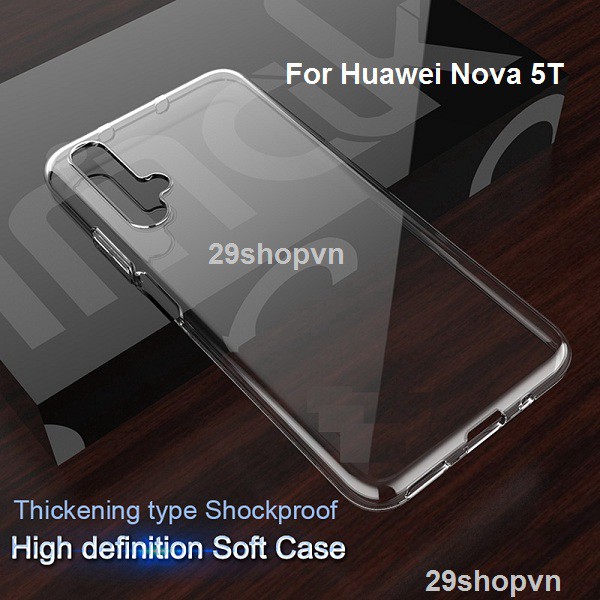 Ốp Huawei Nova 5T dẻo trong suốt (Loại đẹp)