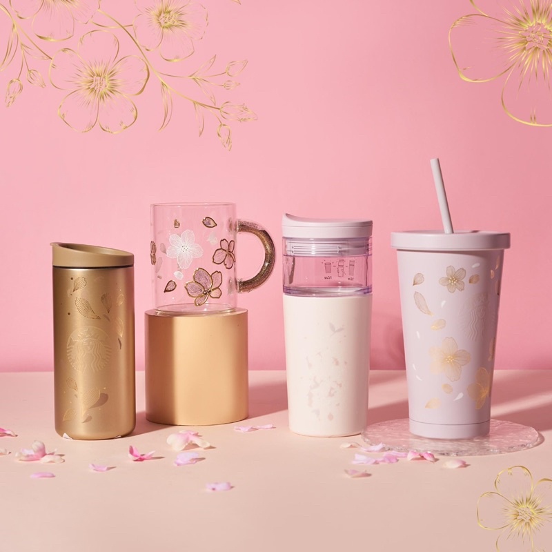 Ly Cold Cup Starbucks Stainless Steel Full Blossom 2022 18Oz