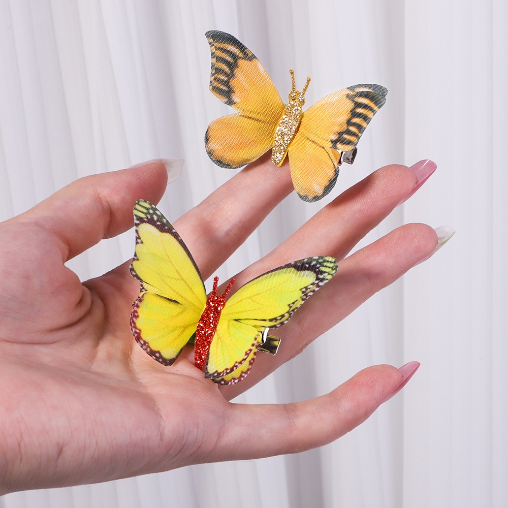 RainBow Bows Set 5 Kẹp Tóc Hình Bướm Nhiều Màu Sắc Thời Trang Cho Nữ
