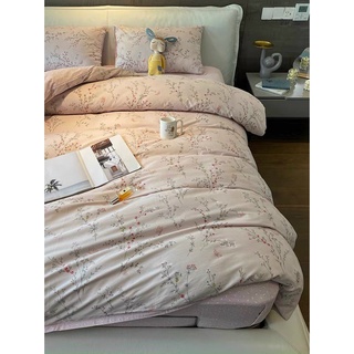 Bộ chăn ga cotton living họa tiết hoa nhí set 4 món chăn ga gối cao cấp-hàng nhập khẩu loại 1