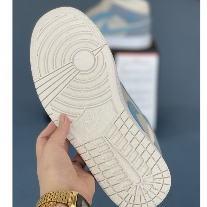 [More&amp;More] Giày Sneaker Jordan 1 Mid &quot;Taro Cream&quot; x OG chất lượng nguyên bản MSN7271