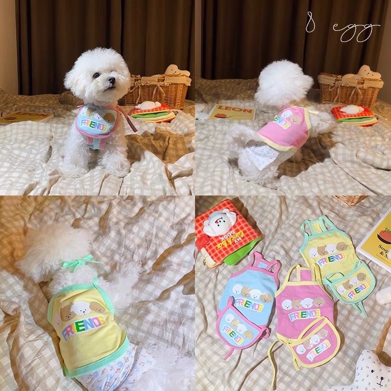 Áo thiết kế cho chó mèo - áo và yếm đeo in chữ dễ thương hàng cao cấp cho thú cưng