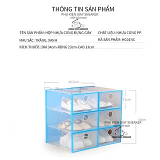 HỘP GIÀY MICA CỨNG CHỊU LỰC CAO CẤP KÍCH THƯỚC 23*34*13