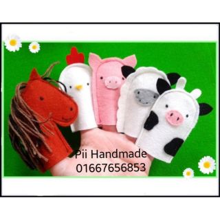 RỐI NGÓN TAY CHO BÉ 003 - 5 CON: NGỰA, GÀ, HEO , CỪU, BÒ