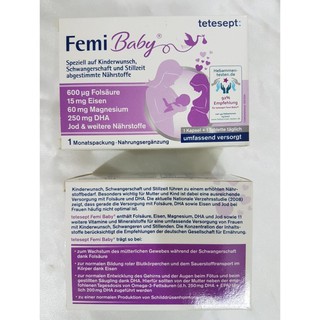 Viên uống Tetesept femi baby, xách tay Đức
