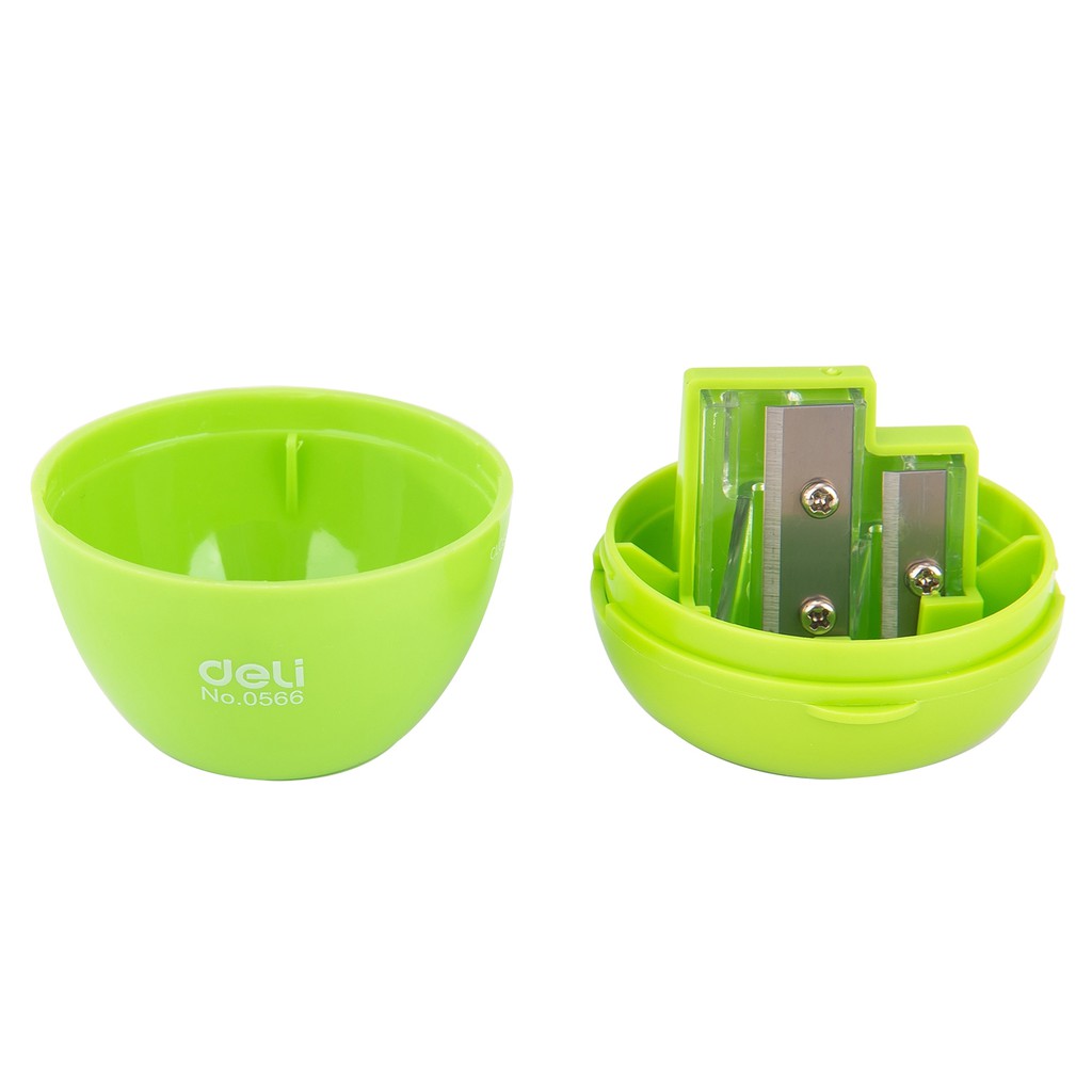 Gọt chì trái táo Deli - 2 lỗ - Xanh lá/Xanh dương/Hồng/Đỏ - 1 chiếc - E0566