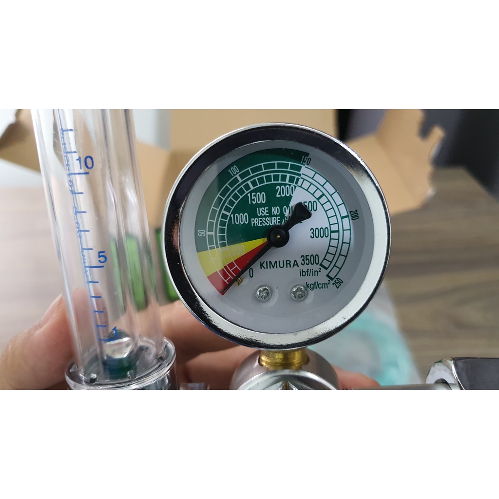 Đồng Hồ Oxy Kimura An Toàn Chất Lượng_Trọn Bộ 3 Món Đồng Hồ + Cốc Tạo Ẩm + Ống Dẫn Khí