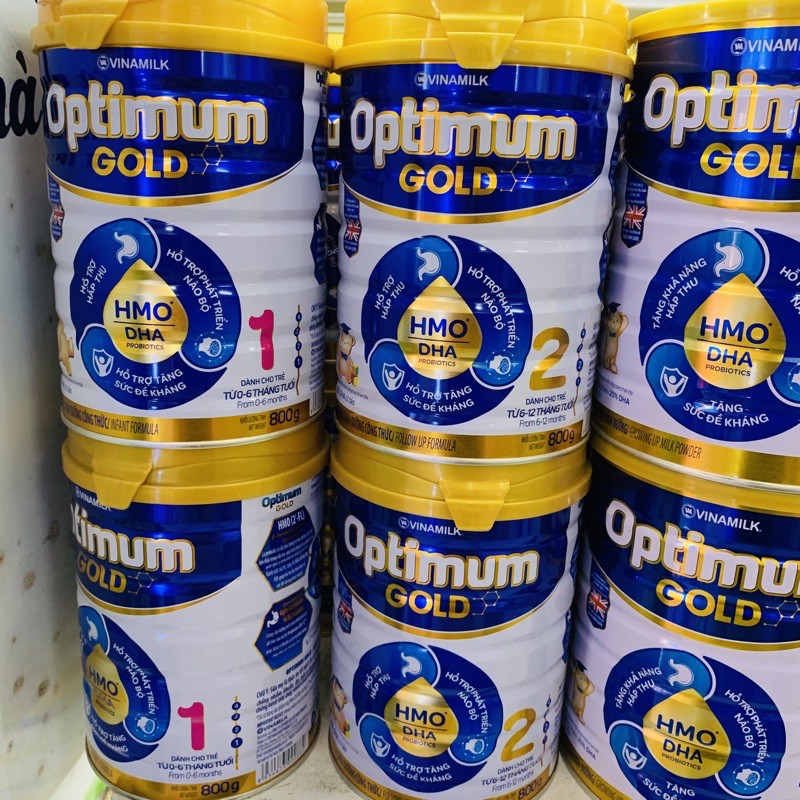 Sữa bột Optimum Gold số 1 và 2 HMO 800G