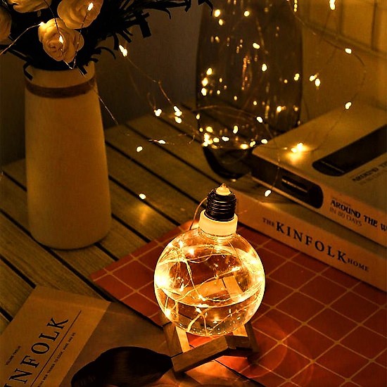 Dây Đèn Led Đom Đóm trang trí tết giáng sinh phòng ngủ Chipsbling Fairy Lights đồng dài 10m