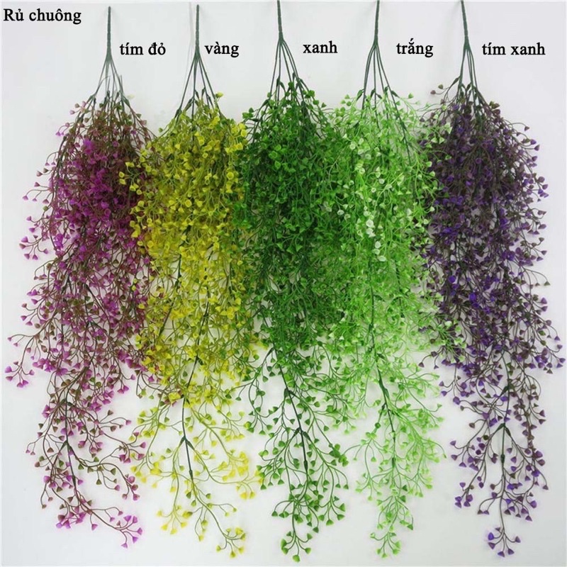 Hoa nhựa -cụm rủ treo tường-cụm chuông rủ trang trí ,decor ,điểm bình hoa