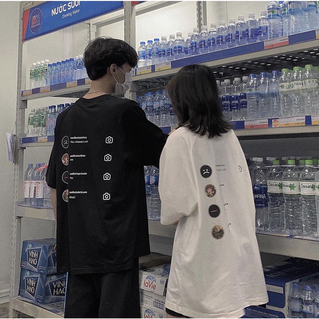 Áo thun sad boiz sadtagram tee logo nam nữ áo thun tay lỡ sadboiz sadtagram full tag